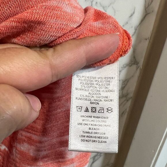 Free People Burnt Orange Maddie Short Sleeve V Neck Top Size XS - Picture 4 of 9